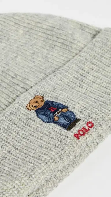 Polo Ralph Lauren Solid Denim Bear Beanie | Thumbnail 3 Polo Ralph Lauren Solid Denim Bear Beanie | Thumbnail 3