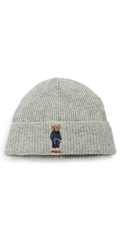 Polo Ralph Lauren Solid Denim Bear Beanie | Thumbnail 1 Polo Ralph Lauren Solid Denim Bear Beanie | Thumbnail 1