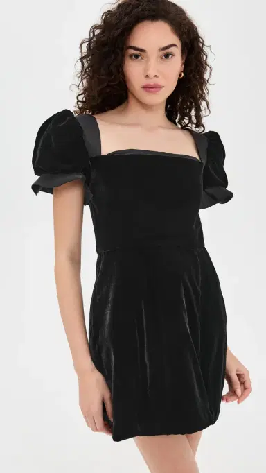 Damaris Bailey Rose Velvet Mini Dress Black Velvet | Thumbnail 2 Damaris Bailey Rose Velvet Mini Dress Black Velvet | Thumbnail 2