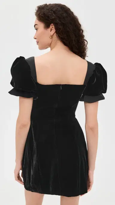 Damaris Bailey Rose Velvet Mini Dress Black Velvet | Thumbnail 3 Damaris Bailey Rose Velvet Mini Dress Black Velvet | Thumbnail 3