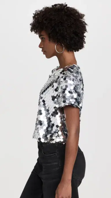 endless rose Fisheye Sequins Top Silver | Thumbnail 4 endless rose Fisheye Sequins Top Silver | Thumbnail 4