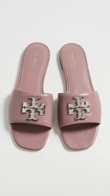 Tory Burch Eleanor Slides Light Mauve/Silver | Thumbnail 2 Tory Burch Eleanor Slides Light Mauve/Silver | Thumbnail 2