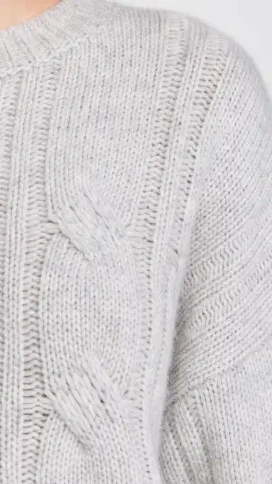 Sablyn Cable Knit Cashmere Sweater Foggy L | Thumbnail 6 Sablyn Cable Knit Cashmere Sweater Foggy L | Thumbnail 6