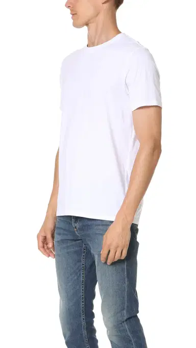 Vince Short Sleeve Pima Crew Neck Tee Optic White | Thumbnail 3 Vince Short Sleeve Pima Crew Neck Tee Optic White | Thumbnail 3