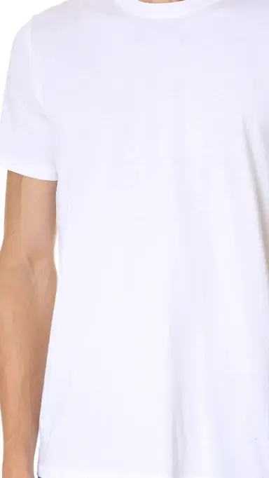 Vince Short Sleeve Pima Crew Neck Tee Optic White | Thumbnail 5 Vince Short Sleeve Pima Crew Neck Tee Optic White | Thumbnail 5