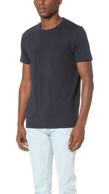 Vince Short Sleeve Pima Crew Neck Tee Coastal | Thumbnail 3 Vince Short Sleeve Pima Crew Neck Tee Coastal | Thumbnail 3