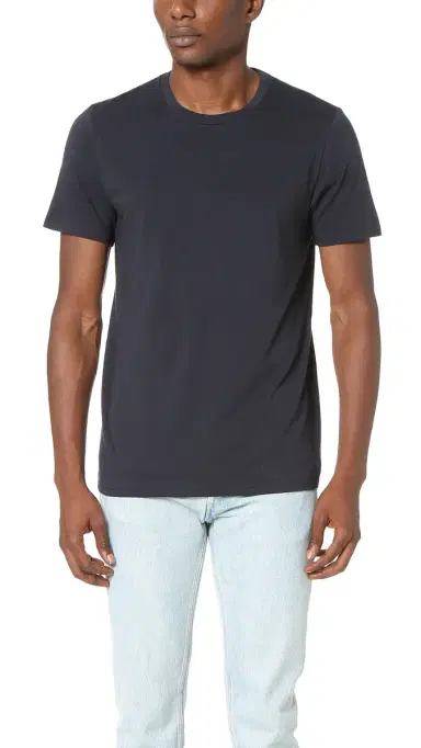 Vince Short Sleeve Pima Crew Neck Tee Coastal | Thumbnail 1 Vince Short Sleeve Pima Crew Neck Tee Coastal | Thumbnail 1