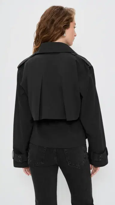 Joe's Jeans The iz Cropped Trench Coat Black | Thumbnail 3 Joe's Jeans The iz Cropped Trench Coat Black | Thumbnail 3