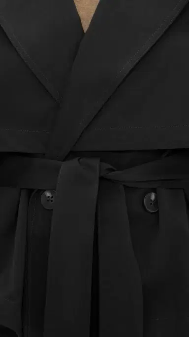 Joe's Jeans The iz Cropped Trench Coat Black | Thumbnail 6 Joe's Jeans The iz Cropped Trench Coat Black | Thumbnail 6