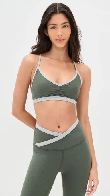 Beyond Yoga Outlines trappy Bra Dusty Forest Heather | Thumbnail 2 Beyond Yoga Outlines trappy Bra Dusty Forest Heather | Thumbnail 2