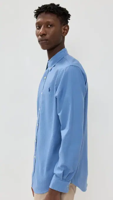 Polo Ralph Lauren Classic Fit Garment Dyed Oxford Shirt Bastille Blue L | Thumbnail 4 Polo Ralph Lauren Classic Fit Garment Dyed Oxford Shirt Bastille Blue L | Thumbnail 4