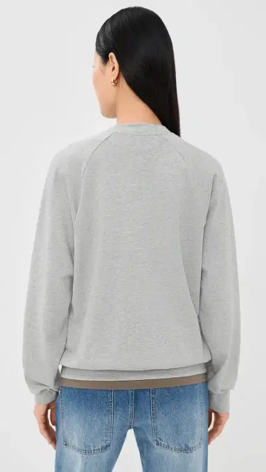 Tibi Perfect T-Shirt Vintage weatshirt Heather Grey | Thumbnail 3 Tibi Perfect T-Shirt Vintage weatshirt Heather Grey | Thumbnail 3
