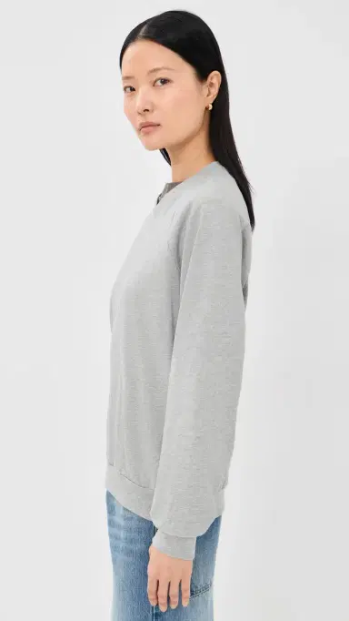 Tibi Perfect T-Shirt Vintage weatshirt Heather Grey | Thumbnail 4 Tibi Perfect T-Shirt Vintage weatshirt Heather Grey | Thumbnail 4