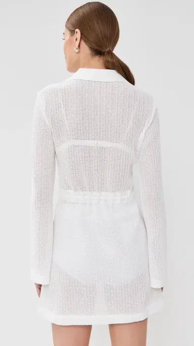Simkhai Tammie Mini Coverup Dress White | Thumbnail 3 Simkhai Tammie Mini Coverup Dress White | Thumbnail 3