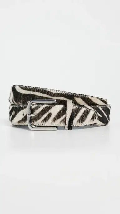 Tibi Classic Pony Hair Leather Belt | Thumbnail 2 Tibi Classic Pony Hair Leather Belt | Thumbnail 2