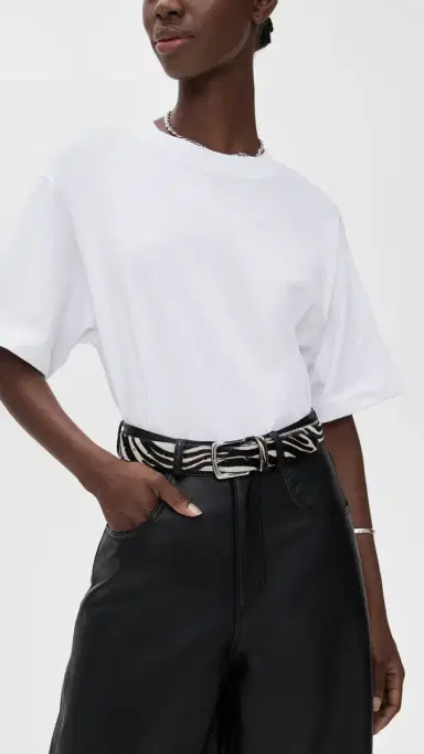 Tibi Classic Pony Hair Leather Belt | Thumbnail 3 Tibi Classic Pony Hair Leather Belt | Thumbnail 3
