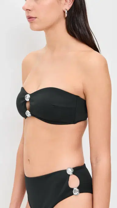 SIMKHAI Nicola Bandeau Bikini Top Black | Thumbnail 4 SIMKHAI Nicola Bandeau Bikini Top Black | Thumbnail 4