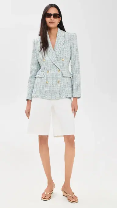 Generation Love Arielle Tweed Blazer Aqua elange | Thumbnail 5 Generation Love Arielle Tweed Blazer Aqua elange | Thumbnail 5