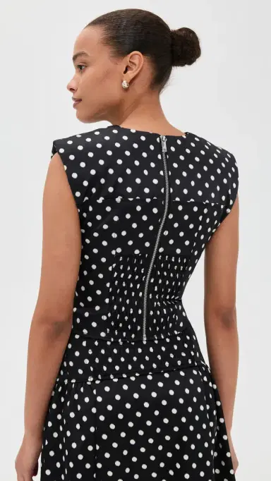 GANNI Printed Double Satin Corset Top Black | Thumbnail 3 GANNI Printed Double Satin Corset Top Black | Thumbnail 3