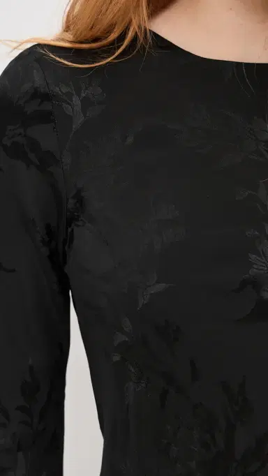 Hemant & Nandita Back Ties Maxi Dress Black | Thumbnail 6 Hemant & Nandita Back Ties Maxi Dress Black | Thumbnail 6