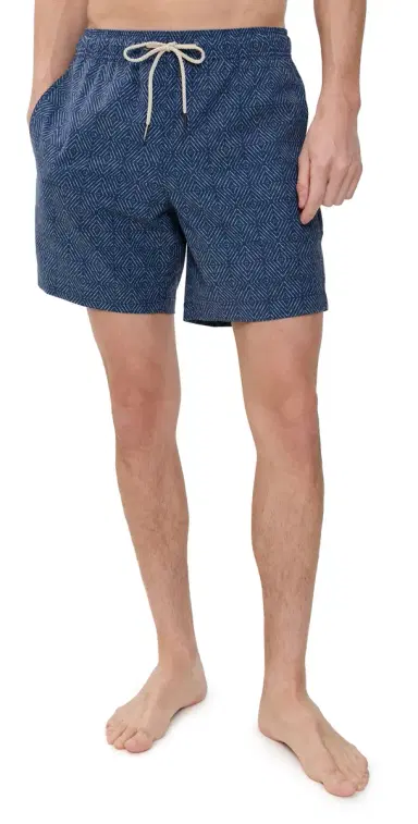 Fair Harbor The Bayberry wim Trunks 7 Navy hibori | Thumbnail 1 Fair Harbor The Bayberry wim Trunks 7 Navy hibori | Thumbnail 1