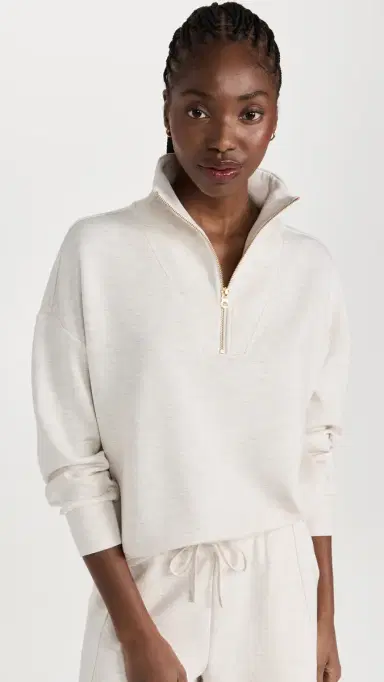 Varley Hawley Half Zip Sweater Marl | Thumbnail 2 Varley Hawley Half Zip Sweater Marl | Thumbnail 2