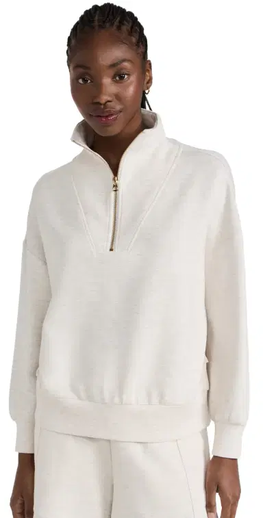 Varley Hawley Half Zip Sweater Marl | Thumbnail 1 Varley Hawley Half Zip Sweater Marl | Thumbnail 1