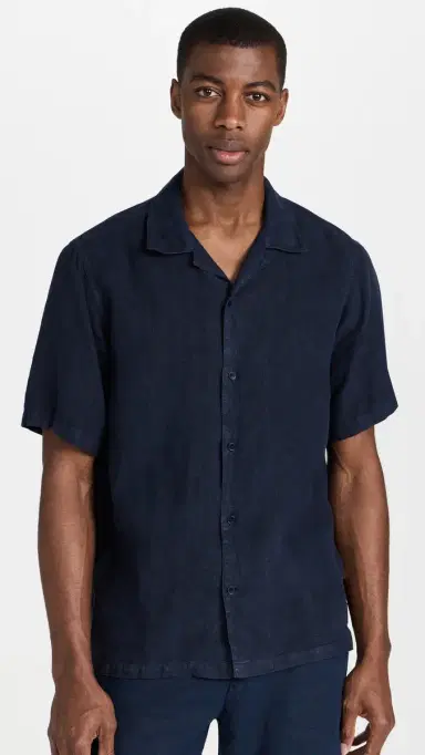 NN07 Julio inen Camp Shirt Navy Blue | Thumbnail 2 NN07 Julio inen Camp Shirt Navy Blue | Thumbnail 2