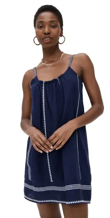 Lemlem Nunu Swing Dress Navy M | Thumbnail 1 Lemlem Nunu Swing Dress Navy M | Thumbnail 1