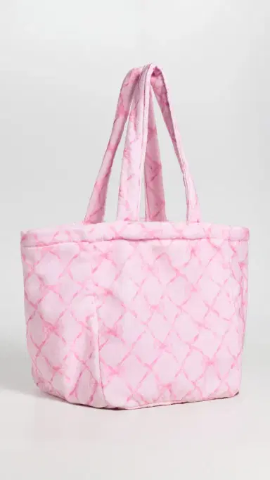 LoveShackFancy Rosaline Tote Bag Pink Peppermint One Size | Thumbnail 4 LoveShackFancy Rosaline Tote Bag Pink Peppermint One Size | Thumbnail 4