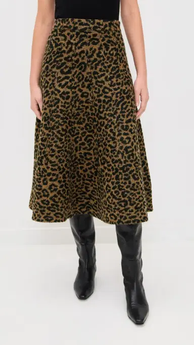 LE BOP Cheetah A-ine Skirt Camel Cheetah | Thumbnail 2 LE BOP Cheetah A-ine Skirt Camel Cheetah | Thumbnail 2