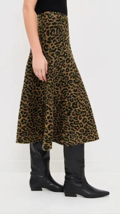 LE BOP Cheetah A-ine Skirt Camel Cheetah | Thumbnail 4 LE BOP Cheetah A-ine Skirt Camel Cheetah | Thumbnail 4