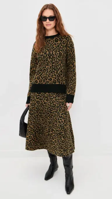 LE BOP Cheetah A-ine Skirt Camel Cheetah | Thumbnail 5 LE BOP Cheetah A-ine Skirt Camel Cheetah | Thumbnail 5