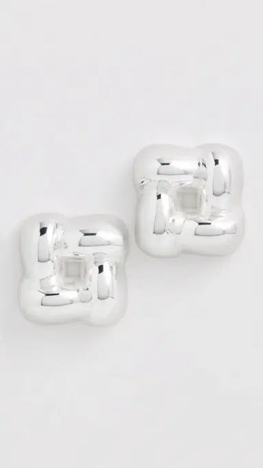 Jenny Bird Small Woven Square Earrings High Polish | Thumbnail 2 Jenny Bird Small Woven Square Earrings High Polish | Thumbnail 2