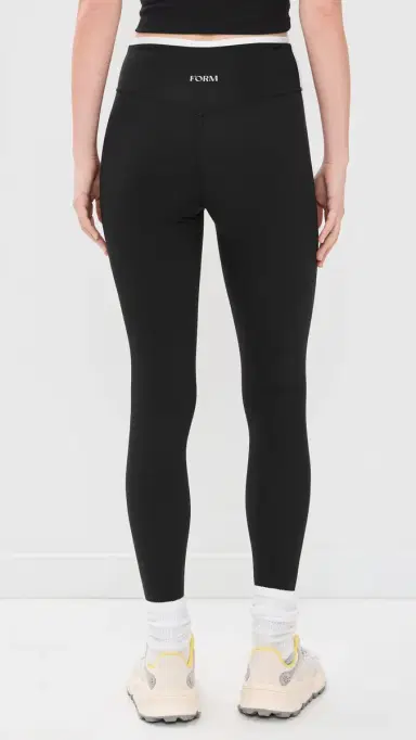 FORM Layered Full Leggings Black w/ White Contrast XS | Thumbnail 3 FORM Layered Full Leggings Black w/ White Contrast XS | Thumbnail 3