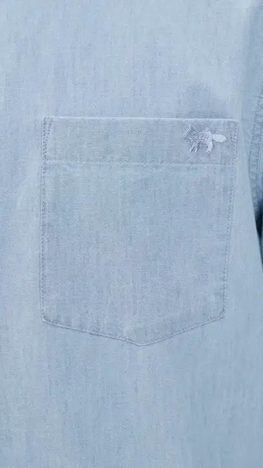 Maison Kitsuné Profile Fox Regular hirt Pure Blue | Thumbnail 6 Maison Kitsuné Profile Fox Regular hirt Pure Blue | Thumbnail 6