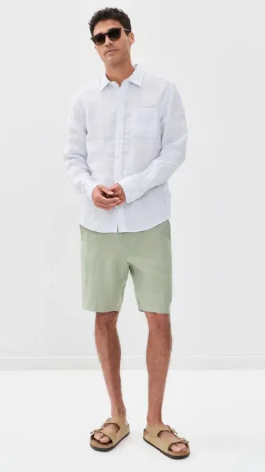 Vince Drawstring Hemp Shorts 9 atcha | Thumbnail 5 Vince Drawstring Hemp Shorts 9 atcha | Thumbnail 5