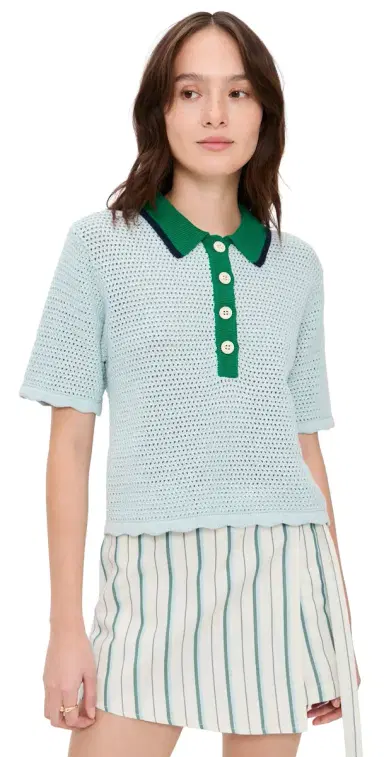 Birds of Paradis Amalia Polo Light Blue | Thumbnail 1 Birds of Paradis Amalia Polo Light Blue | Thumbnail 1