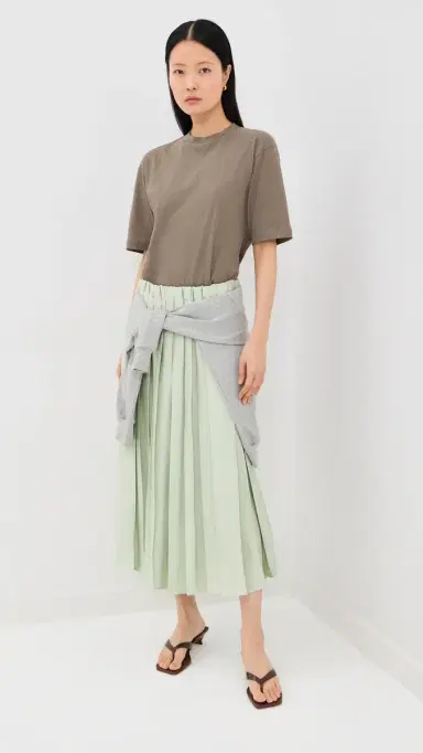 Tibi Feather Weight Pleated Pull On Skirt age | Thumbnail 2 Tibi Feather Weight Pleated Pull On Skirt age | Thumbnail 2
