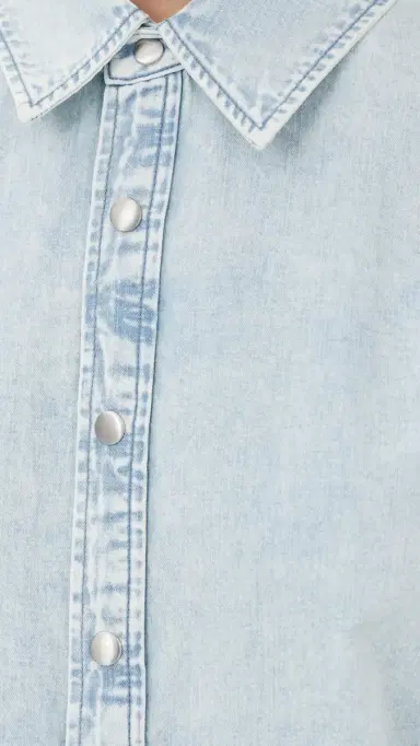 Tibi Denim hirting Charlie lim Shirt Bleached Denim | Thumbnail 6 Tibi Denim hirting Charlie lim Shirt Bleached Denim | Thumbnail 6