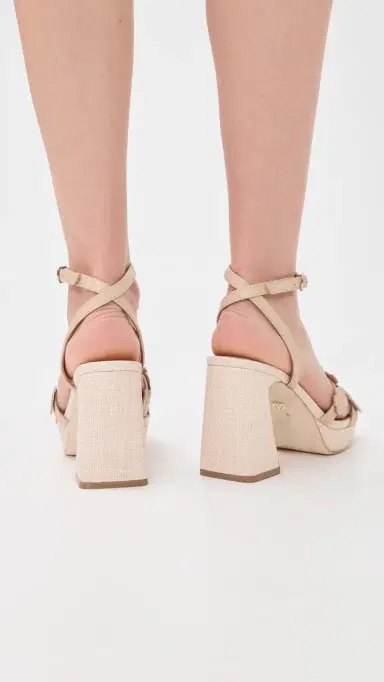 Badgley Mischka Waverly Platform Heels Nude Leather | Thumbnail 4 Badgley Mischka Waverly Platform Heels Nude Leather | Thumbnail 4