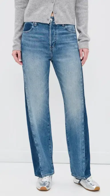 Madewell Pieced Barrel-Leg Jeans in Linden Wash Linden Wash | Thumbnail 2 Madewell Pieced Barrel-Leg Jeans in Linden Wash Linden Wash | Thumbnail 2