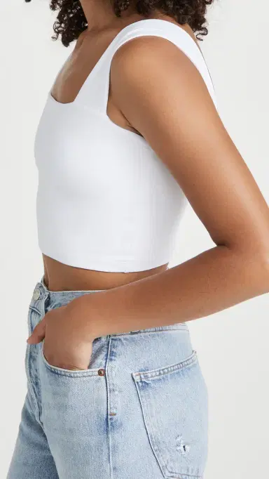 susana monaco Wide Strap Crop Top Sugar | Thumbnail 4 susana monaco Wide Strap Crop Top Sugar | Thumbnail 4