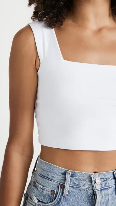 susana monaco Wide Strap Crop Top Sugar | Thumbnail 6 susana monaco Wide Strap Crop Top Sugar | Thumbnail 6