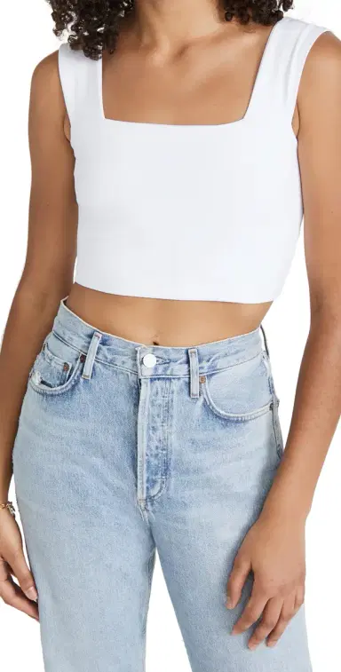 susana monaco Wide Strap Crop Top Sugar | Thumbnail 1 susana monaco Wide Strap Crop Top Sugar | Thumbnail 1