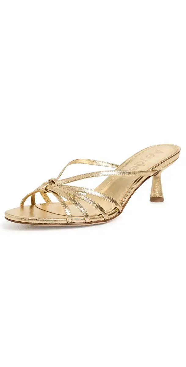 Abby Laminated Nappa Leather Gold Sandals Gold Abby Laminated Nappa Leather Gold Sandals Gold