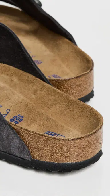 Birkenstock Suede Soft Footbed Arizona Sandals Velvet Gray | Thumbnail 3 Birkenstock Suede Soft Footbed Arizona Sandals Velvet Gray | Thumbnail 3
