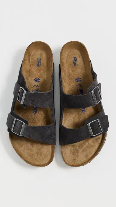 Birkenstock Suede Soft Footbed Arizona Sandals Velvet Gray | Thumbnail 4 Birkenstock Suede Soft Footbed Arizona Sandals Velvet Gray | Thumbnail 4
