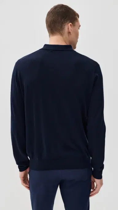 Greyson aratoga Merino Long Sleeve Polo Sweater Maltese Blue | Thumbnail 3 Greyson aratoga Merino Long Sleeve Polo Sweater Maltese Blue | Thumbnail 3