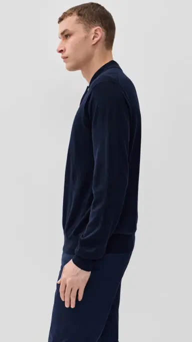 Greyson aratoga Merino Long Sleeve Polo Sweater Maltese Blue | Thumbnail 4 Greyson aratoga Merino Long Sleeve Polo Sweater Maltese Blue | Thumbnail 4